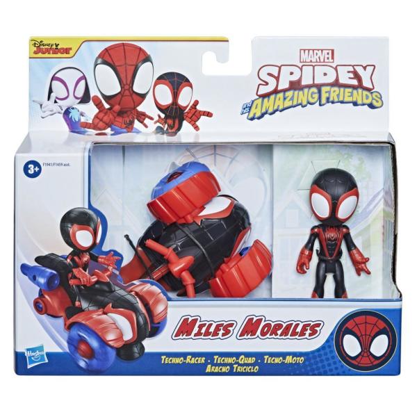 Spidey and His Amazing Friends Miles Morales Figür ve Örümcek Motor