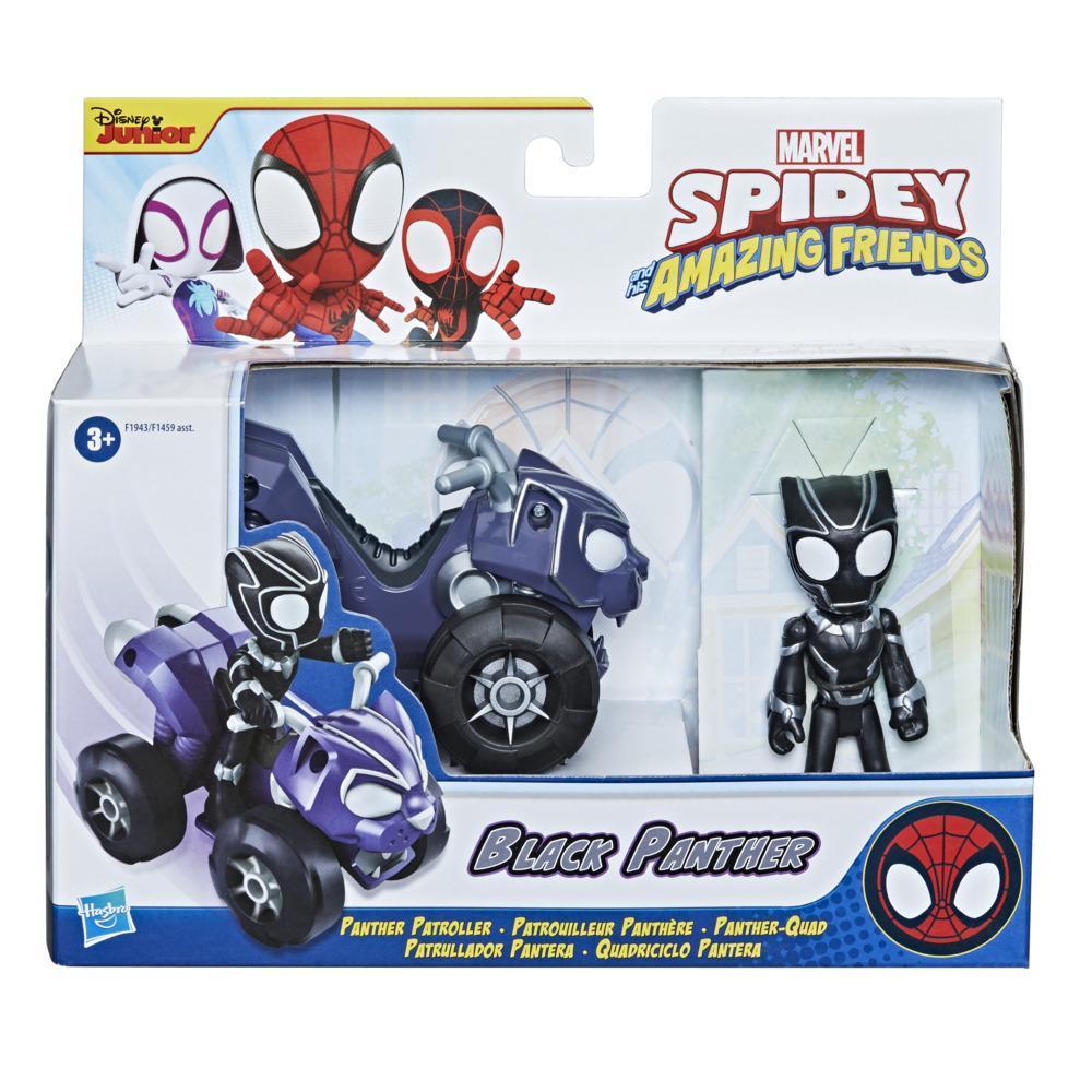 Spidey and His Amazing Friends Black Panther Figür ve Devriye Aracı